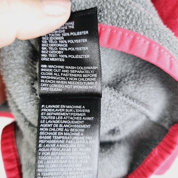 The North Face Coral & Gray 1/4 Zip Fleece Pullover - Picture 7 of 8